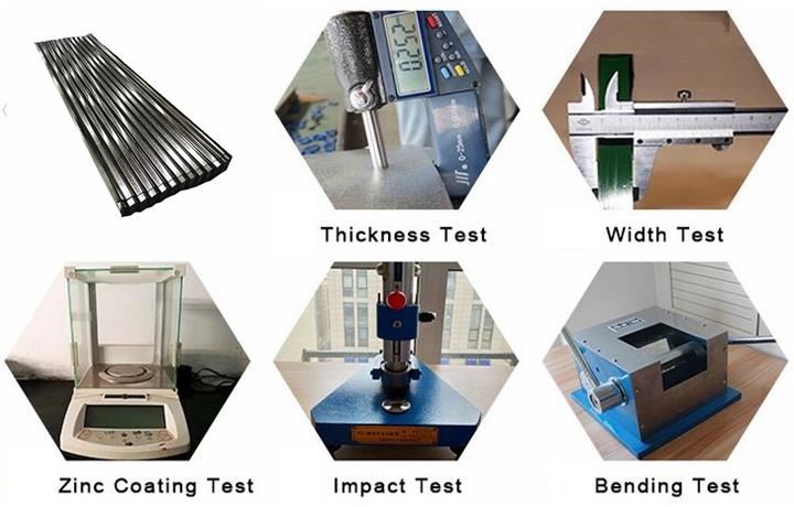 55%Al-Zn Galvalume Roofing Corrugated Sheet test 55%Al-Zn Galvalume Roofing Corrugated Sheet test